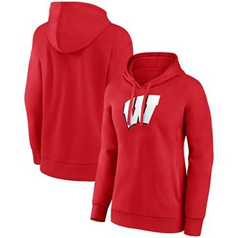 Women's Fanatics Branded Red Wisconsin Badgers Evergreen Pullover Hoodie