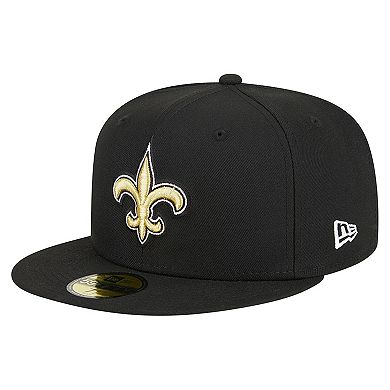 Men's New Era Black New Orleans Saints Main 59FIFTY Fitted Hat
