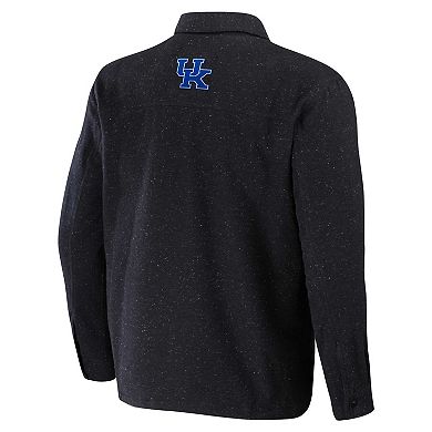 Men's Darius Rucker Collection by Fanatics Heather Charcoal Kentucky Wildcats Sherpa-Lined Full-Snap Shacket
