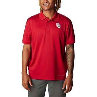 Men's Columbia Crimson Oklahoma Sooners PFG Tamiami Omni-Shield Polo