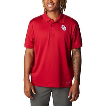 Men's Columbia Crimson Oklahoma Sooners PFG Tamiami Omni-Shield Polo
