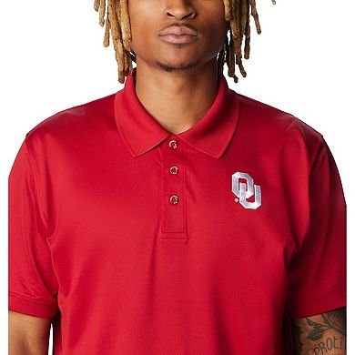 Men's Columbia Crimson Oklahoma Sooners PFG Tamiami Omni-Shield Polo