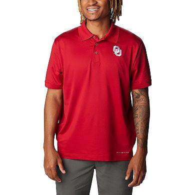 Men's Columbia Crimson Oklahoma Sooners PFG Tamiami Omni-Shield Polo