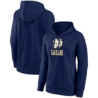 Women's Fanatics Branded Navy Notre Dame Fighting Irish Evergreen Pullover Hoodie