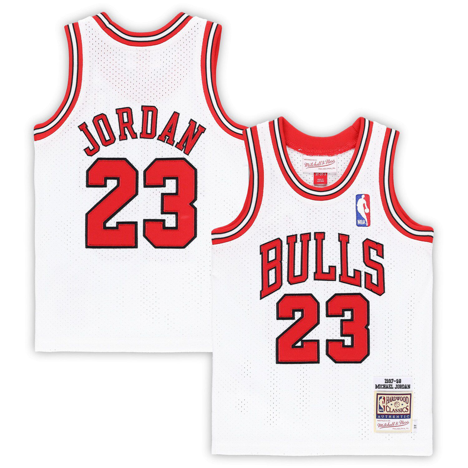 Toddler Mitchell & Ness Michael Jordan White Chicago Bulls 1997/98