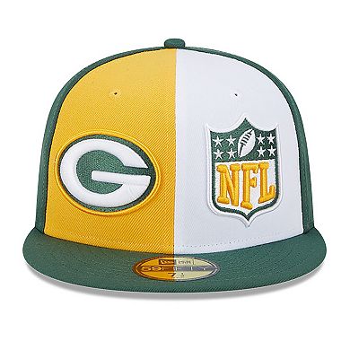 Men's New Era Gold/Green Green Bay Packers 2023 Sideline 59FIFTY Fitted Hat