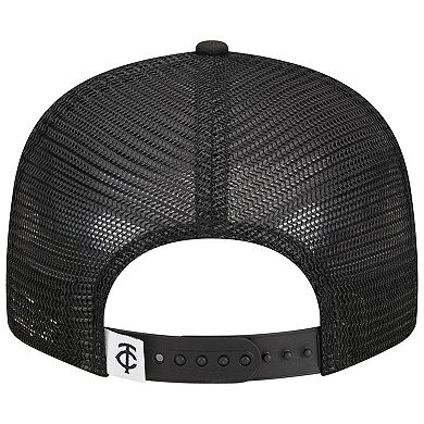 Men's New Era Black Minnesota Twins Trucker 9FIFTY Snapback Hat