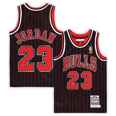 Preschool Mitchell & Ness Michael Jordan Black Chicago Bulls 1996/97 Hardwood Classics Authentic Jersey