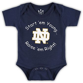 Newborn & Infant Navy Notre Dame Fighting Irish Start 'Em Young Bodysuit