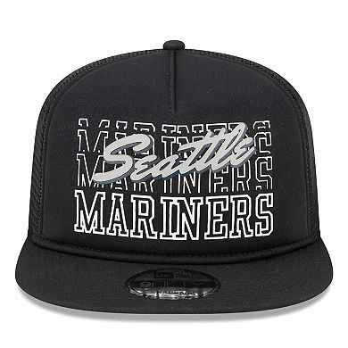 Men's New Era Black Seattle Mariners Street Team A-Frame Trucker 9FIFTY ...