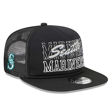 Men's New Era Black Seattle Mariners Street Team A-Frame Trucker 9FIFTY ...