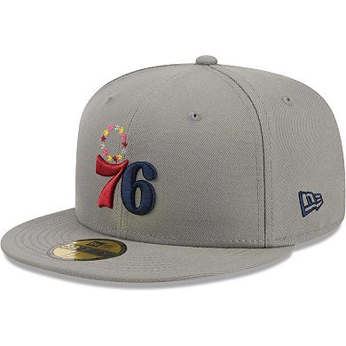 Men's New Era Gray Philadelphia 76ers Color Pack 59FIFTY Fitted Hat