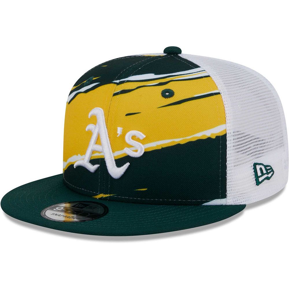 Casquette New Era 9FIFTY Oakland Athletics – Retro Script Trucker Blanche – Neuve