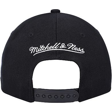 Men's Mitchell & Ness Black Detroit Pistons MVP Team Script 2.0 Stretch Snapback Hat