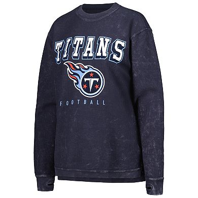 Women's G-III 4Her by Carl Banks Navy Tennessee Titans Comfy Cord Pullover Sweatshirt