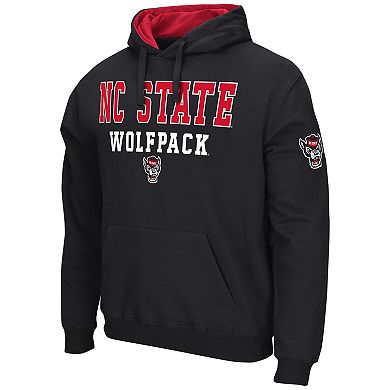 Men's Colosseum Black NC State Wolfpack Sunrise Pullover Hoodie