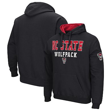 Men's Colosseum Black NC State Wolfpack Sunrise Pullover Hoodie