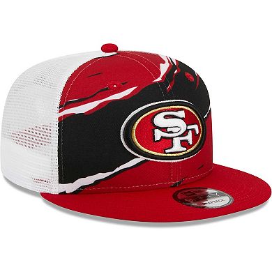 Men's New Era Scarlet San Francisco 49ers  Tear Trucker 9FIFTY Snapback Hat
