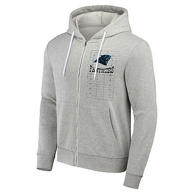 Men's NFL x Darius Rucker Collection by Fanatics Heather Gray Carolina Panthers Domestic Full-Zip Hoodie