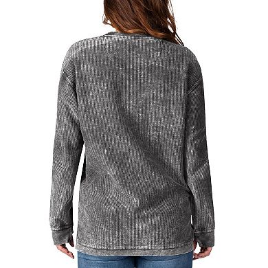 Women's G-III 4Her by Carl Banks Black Las Vegas Raiders Comfy Cord Pullover Sweatshirt