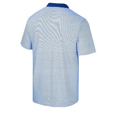 Men's Colosseum White/Royal Air Force Falcons Print Stripe Polo