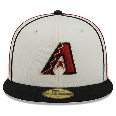 Men's New Era Cream/Black Arizona Diamondbacks Chrome Sutash 59FIFTY ...