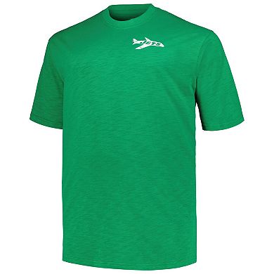 Men's Profile Green New York Jets Big & Tall Two-Hit Throwback T-Shirt