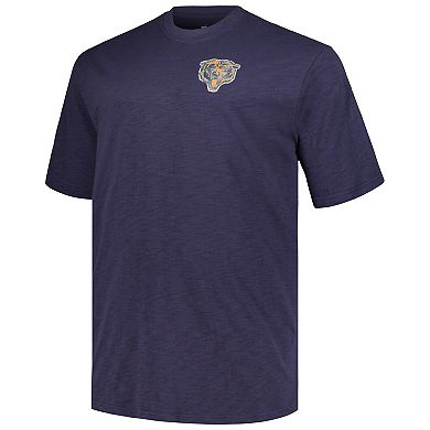Men's Profile Navy Chicago Bears Big & Tall Two-Hit Throwback T-Shirt