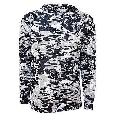 Men's Columbia Navy Dallas Cowboys Camo Super Terminal Tackle Pullover Hoodie