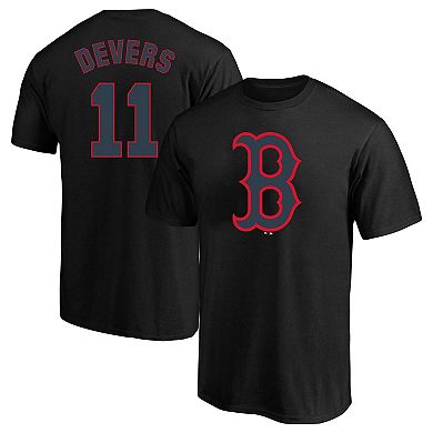 Men's Profile Rafael Devers Black Boston Red Sox Big & Tall Name & Number T-Shirt