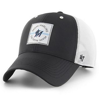 Men's '47 Black Miami Marlins Disburse MVP Trucker Adjustable Hat