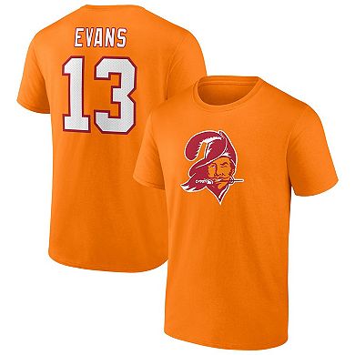 Men's Fanatics Branded Mike Evans Orange Tampa Bay Buccaneers Throwback Player Icon Name & Number T-Shirt