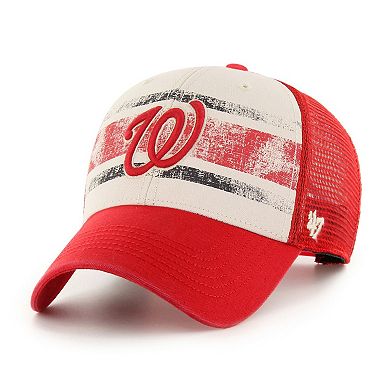Men's '47 Red Washington Nationals Breakout MVP Trucker Adjustable Hat