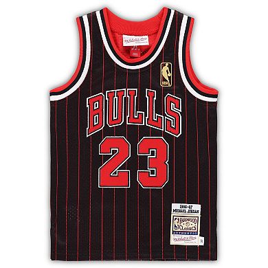 Toddler Mitchell & Ness Michael Jordan Black Chicago Bulls 1996/97 Hardwood Classics Authentic Jersey