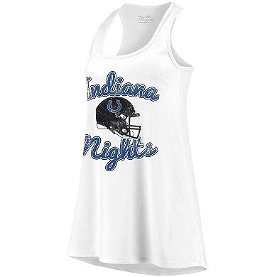 Women's Majestic Threads White Indianapolis Colts Indiana Nights Alternate Racerback Tank Top