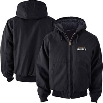 Men's Dunbrooke Black Jacksonville Jaguars Big & Tall Dakota Canvas Hoodie Full-Zip Jacket