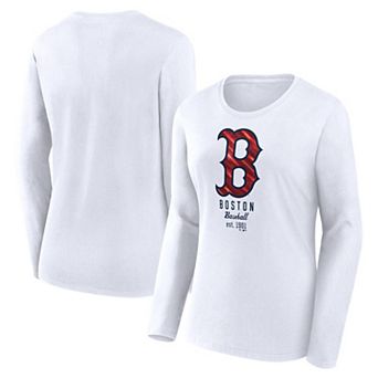 Women's Fanatics Branded White Boston Red Sox Long Sleeve T-Shirt