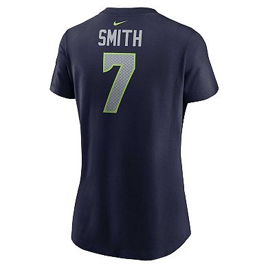 Women's Nike Geno Smith College Navy Seattle Seahawks Player Name & Number T-Shirt