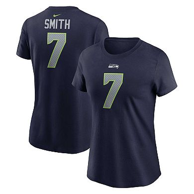 Women's Nike Geno Smith College Navy Seattle Seahawks Player Name & Number T-Shirt