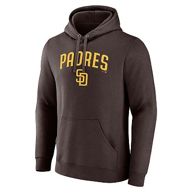 Men's Fanatics Brown San Diego Padres Team Lockup Pullover Hoodie