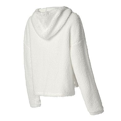 Women's Concepts Sport White Buffalo Bills Fluffy Pullover Sweatshirt & Shorts Sleep Set