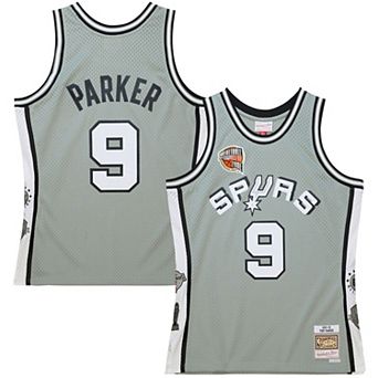 Unisex Mitchell & Ness Tony Parker Gray San Antonio Spurs Hall of Fame Class of 2023 Throwback Swingman Jersey