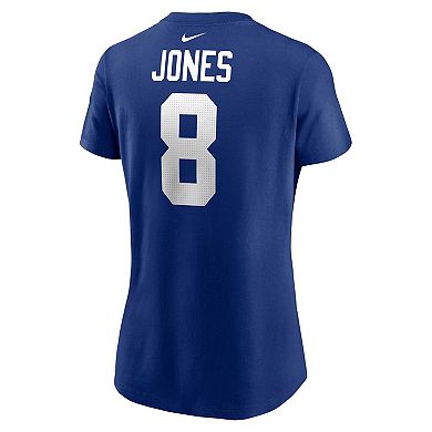 Women's Nike Daniel Jones Royal New York Giants Player Name & Number T-Shirt