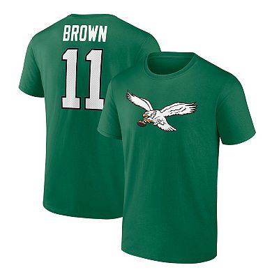 Men's Fanatics Branded A.J. Brown Kelly Green Philadelphia Eagles Player Icon Name & Number T-Shirt