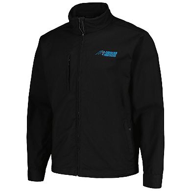 Men's Dunbrooke Black Carolina Panthers Journey Workwear Tri-Blend Full-Zip Jacket