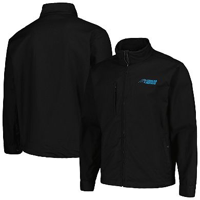 Men's Dunbrooke Black Carolina Panthers Journey Workwear Tri-Blend Full-Zip Jacket