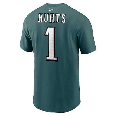 Men's Nike Jalen Hurts Midnight Green Philadelphia Eagles  Player Name & Number T-Shirt
