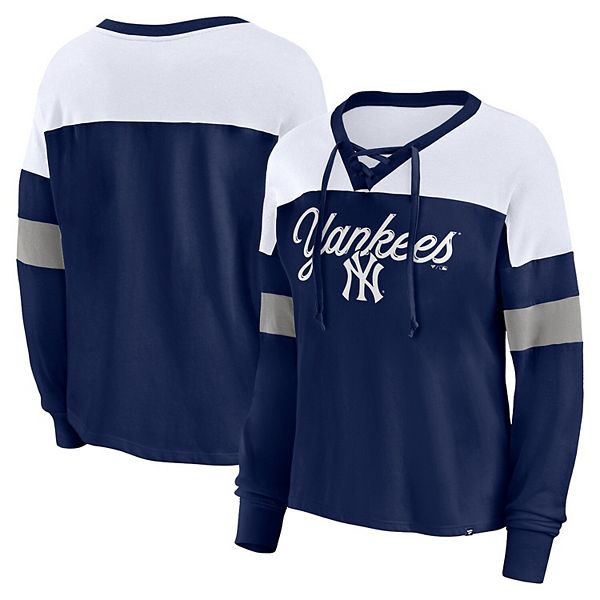 Women's Fanatics Branded Navy/White New York Yankees Even Match Lace-Up ...