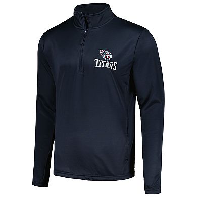 Men's Dunbrooke Navy Tennessee Titans All-Star Tech Quarter-Zip Top