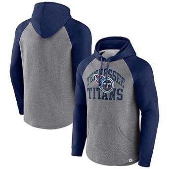 Men's Fanatics Branded Heather Gray Tennessee Titans Favorite Arch Raglan Pullover Hoodie